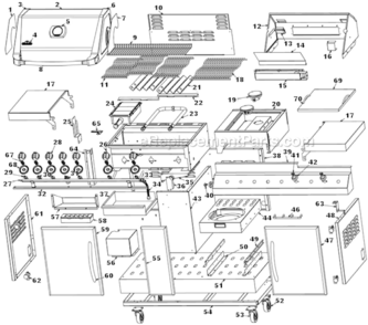 Part Location Diagram of W105-0001 Napoleon Snap Bushing 7/8