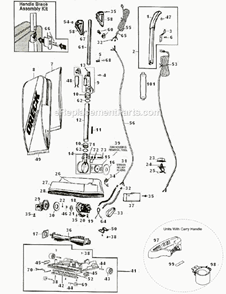 Part Location Diagram of MC4BK Oreck Magnet Bar