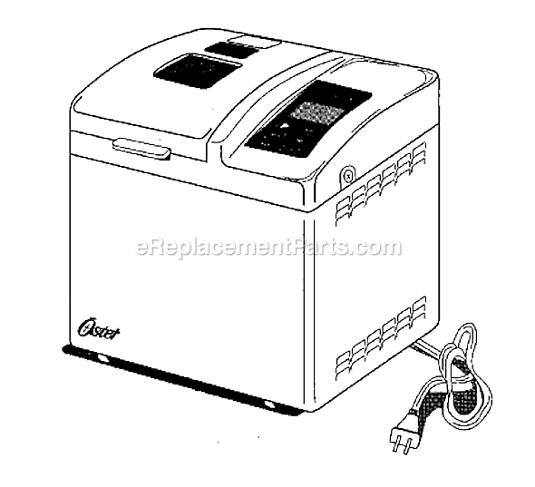 Page A Diagram and Parts List for  Oster Bread Maker