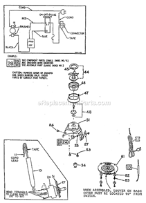 Page A Diagram and Parts List for  Oster Blender