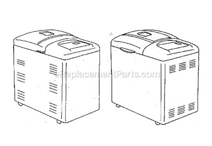 Page A Diagram and Parts List for  Oster Bread Maker