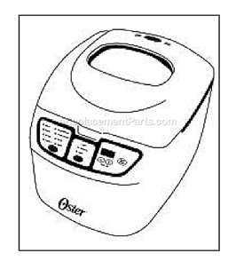 Page A Diagram and Parts List for  Oster Bread Maker
