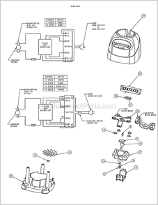 Page A Diagram and Parts List for  Oster Blender