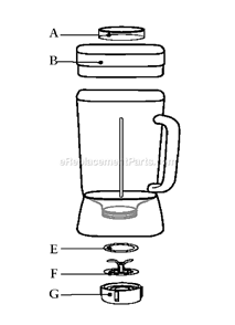 Page A Diagram and Parts List for  Oster Blender