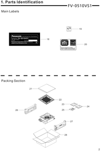 Part Location Diagram of FFV2260003S Panasonic Label