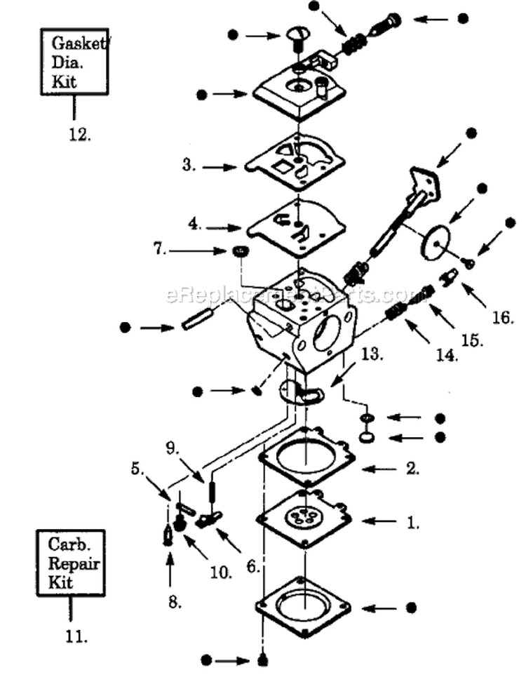 Page A Diagram and Parts List for  Paramount