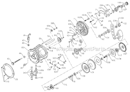 Page A Diagram and Parts List for  Penn Conventional Reels