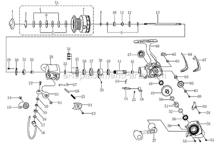 Part Location Diagram of 1262626 Pflueger Drag Knob Assy