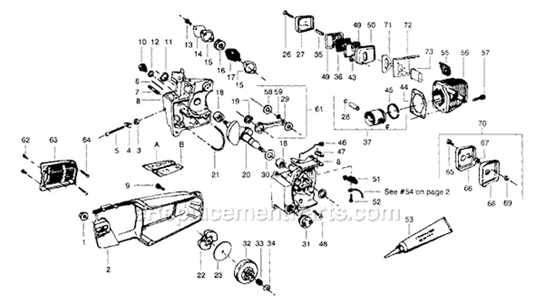 Page A Diagram and Parts List for  Poulan Chainsaw