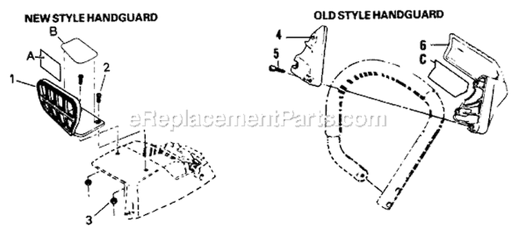 Page F Diagram and Parts List for  Poulan Chainsaw