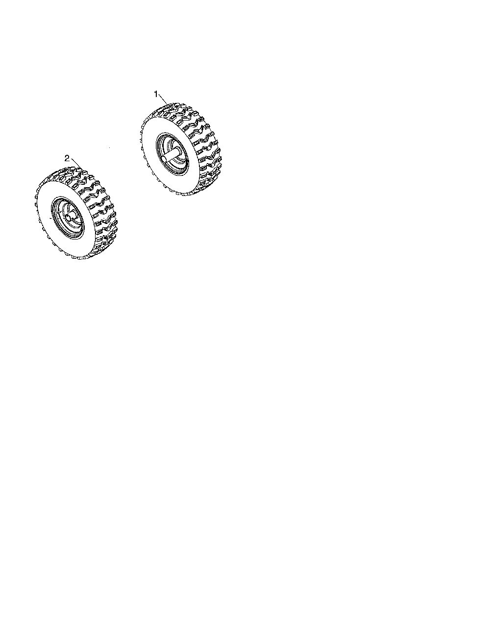 Wheels Diagram and Parts List for  Poulan Snow Blower