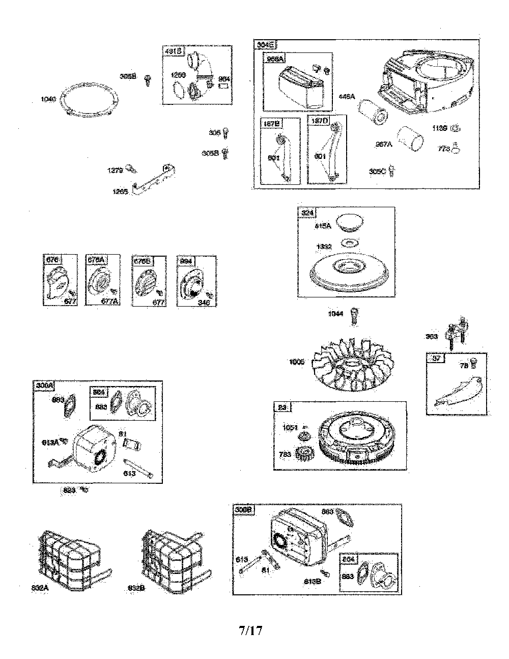 Blower housing/air cleaner Diagram and Parts List for  Poulan Lawn Tractor