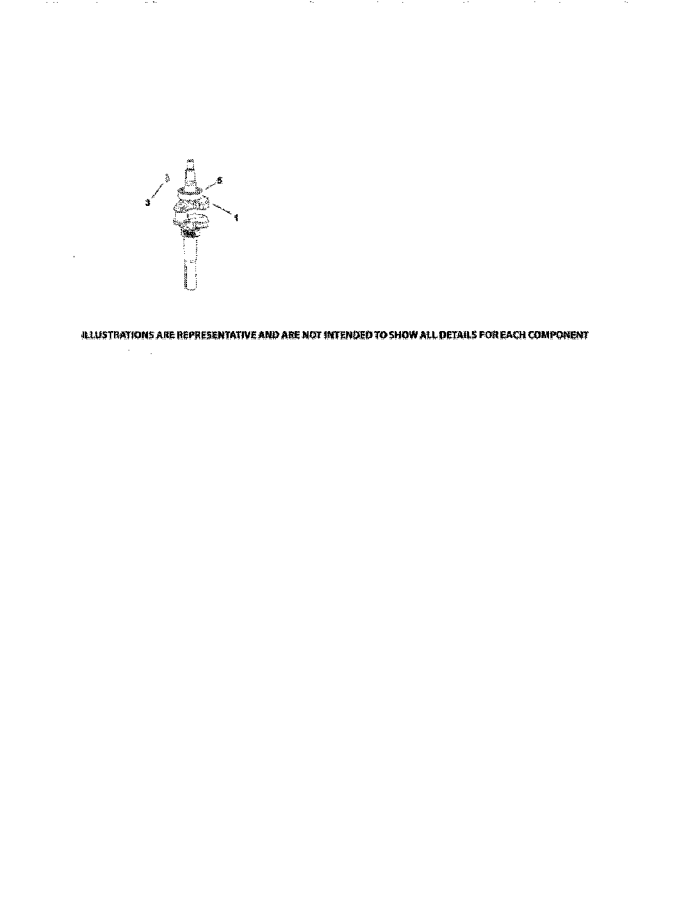 Crankshaft Diagram and Parts List for  Poulan Lawn Mower