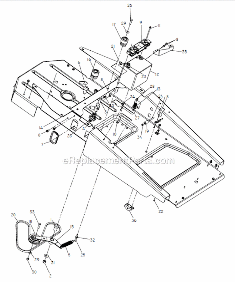 Page B Diagram and Parts List for  Poulan Lawn Tractor