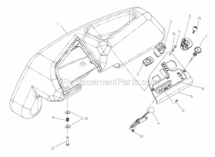 Controls Diagram and Parts List for  Poulan Lawn Tractor