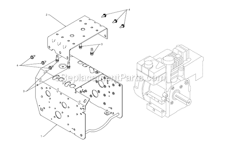 Chassis__Engine__Pulleys Diagram and Parts List for  Poulan Snow Blower