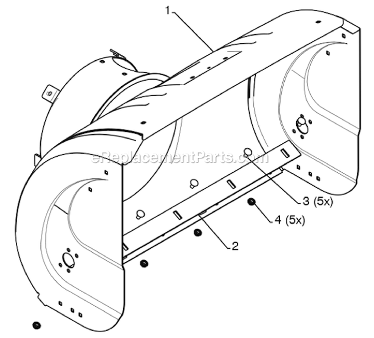 Page A Diagram and Parts List for  Poulan Snow Blower
