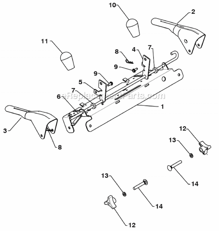 Page K Diagram and Parts List for  Poulan Snow Blower