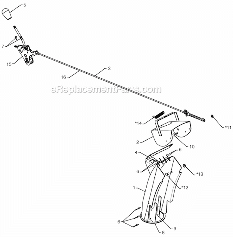 Page F Diagram and Parts List for  Poulan Snow Blower