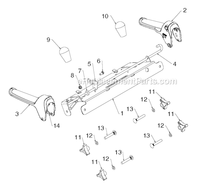 Page T Diagram and Parts List for 2013-07 Poulan Snow Blower