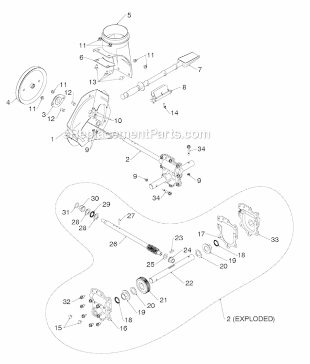 Page D Diagram and Parts List for 2013-07 Poulan Snow Blower