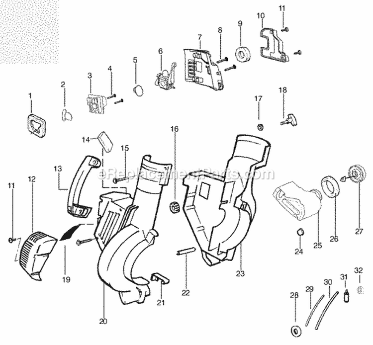 Page A Diagram and Parts List for Type4 Poulan Leaf Blower / Vacuum