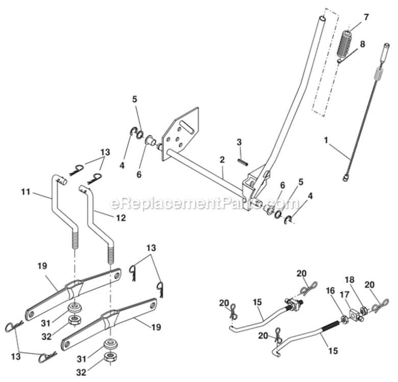 Seat Diagram and Parts List for 960120130 Poulan Lawn Tractor