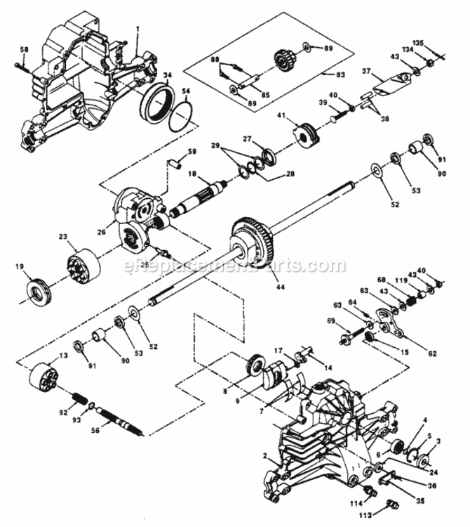Page F Diagram and Parts List for PP18H44J  Poulan Lawn Tractor