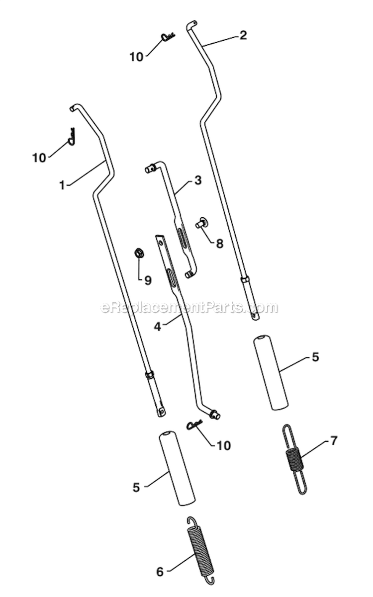 Page K Diagram and Parts List for  Poulan Snow Blower