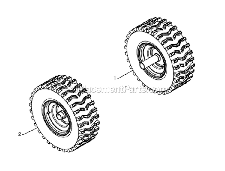Page T Diagram and Parts List for  Poulan Snow Blower