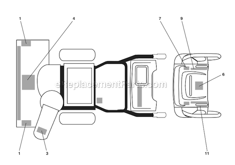 Page X Diagram and Parts List for  Poulan Snow Blower