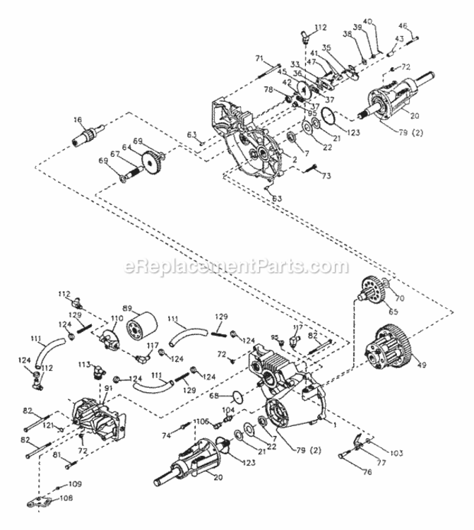 Page J Diagram and Parts List for PP22H50A  Poulan Lawn Tractor