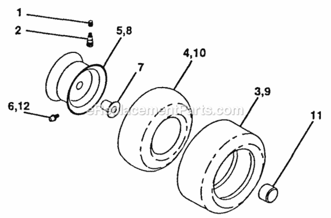Page L Diagram and Parts List for PP22H50  Poulan Lawn Tractor