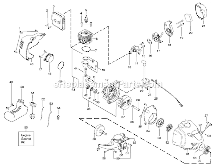 Page A Diagram and Parts List for  Poulan Trimmer