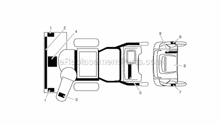 Page G Diagram and Parts List for  Poulan Snow Blower