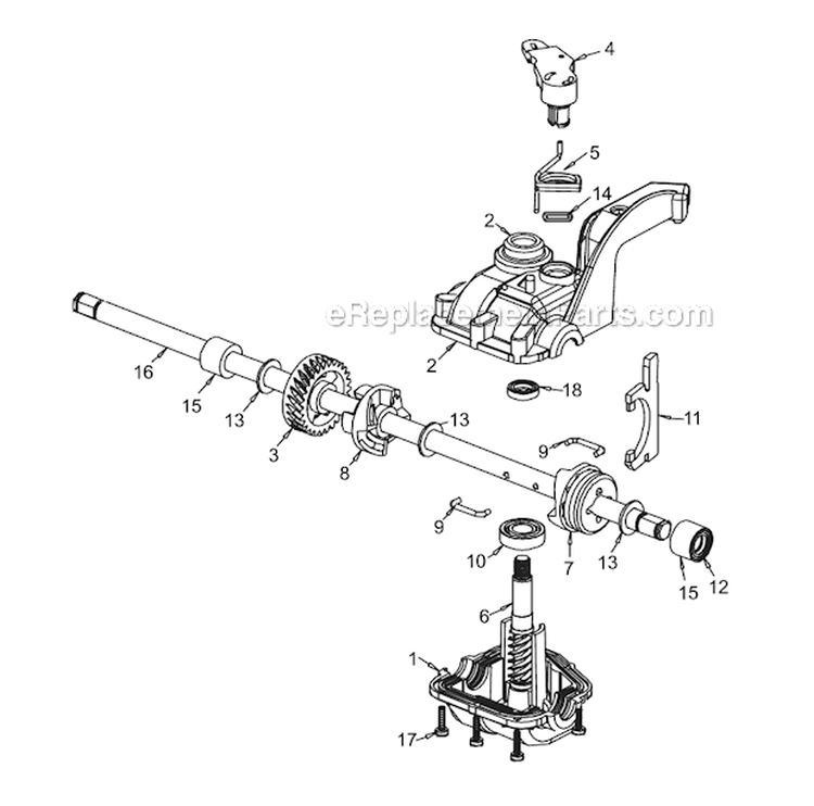 Page C Diagram and Parts List for  Poulan Lawn Mower