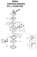 Page C Diagram and Parts List for Type 4 Poulan Chainsaw