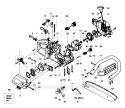 Page B Diagram and Parts List for  Poulan Chainsaw