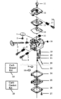 Page D Diagram and Parts List for  Poulan Chainsaw
