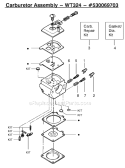Page C Diagram and Parts List for Type 2 Poulan Chainsaw
