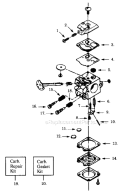 Page C Diagram and Parts List for  Poulan Chainsaw