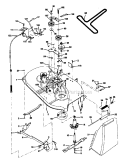Mower Deck Diagram and Parts List for  Poulan Lawn Tractor