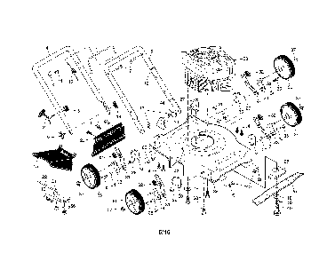 Lawn mower Diagram and Parts List for  Poulan Lawn Mower