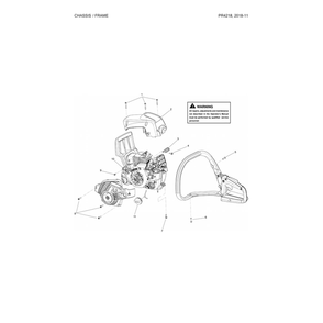 Chassis/Frame Parts Diagram and Parts List for  Poulan Chainsaw