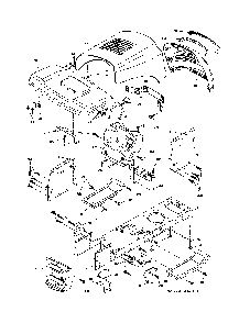 Chassis Diagram and Parts List for  Poulan Lawn Tractor