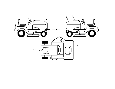 Decals Diagram and Parts List for  Poulan Lawn Tractor