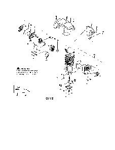 Cylinder/shield/crankshaft Diagram and Parts List for TYPE 2 Poulan Chainsaw