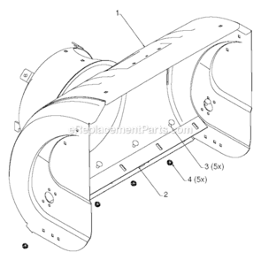 Page E Diagram and Parts List for 2013-07 Poulan Snow Blower