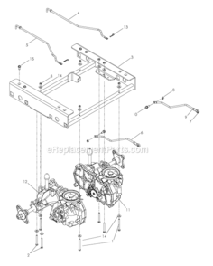 Hydraulic_Pump-Motor Diagram and Parts List for  Poulan Lawn Tractor