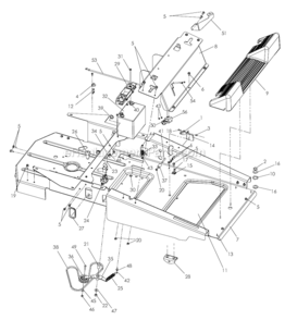 ChassisFrame_Units_With_Serial_Number_After_0806 Diagram and Parts List for  Poulan Lawn Tractor